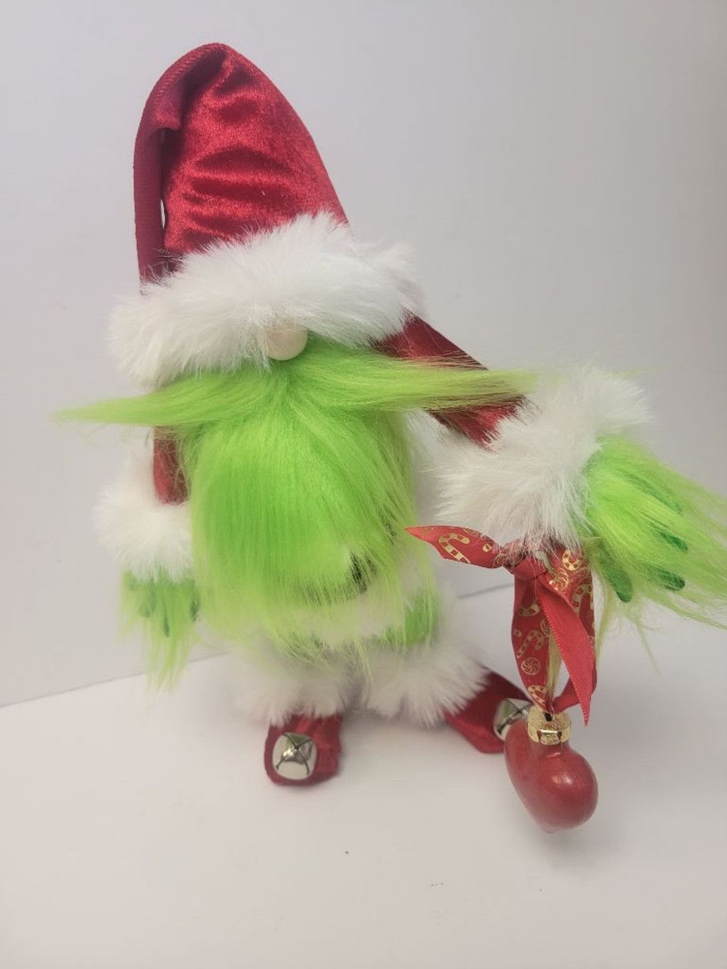 Handmade Handmade Grinch Santa Gnome, 18.5" Holiday Decor, Luxury Size ONE SIZE - 3 Thumbnail