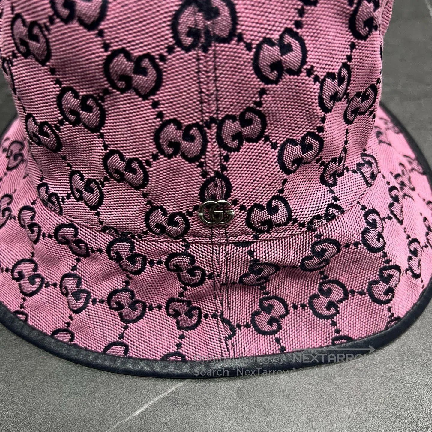 Gucci GUCCI Pink Monogram Logo Bucket Hat. Size ONE SIZE - 2 Thumbnail