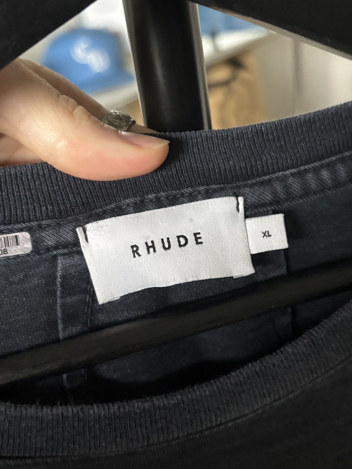 Rhude RHUDE | FADED WASH TRACK BANQUE TEE Size US XL / EU 56 / 4 - 4 Thumbnail