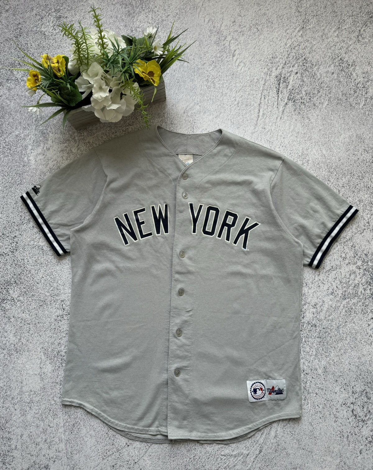 MAJESTIC Baseball Jersey New York Yankees MLB sz L
