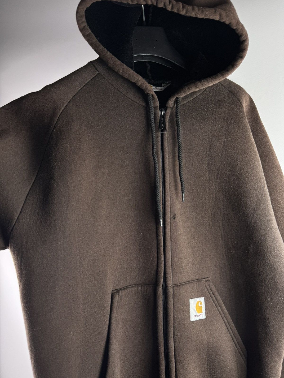 Carhartt Vintage 00s Carhartt Car Lux Hooded Thermo Sweat Brown Size US L / EU 52-54 / 3 - 2 Thumbnail