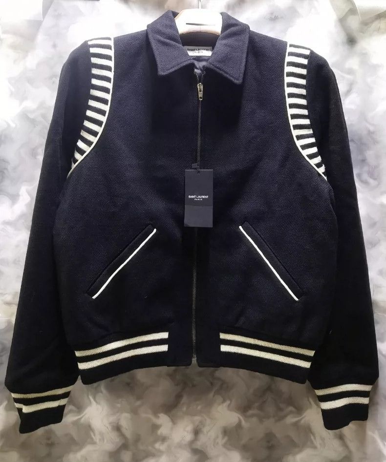 SAINT LAURENT Men's Black Collar Jacket