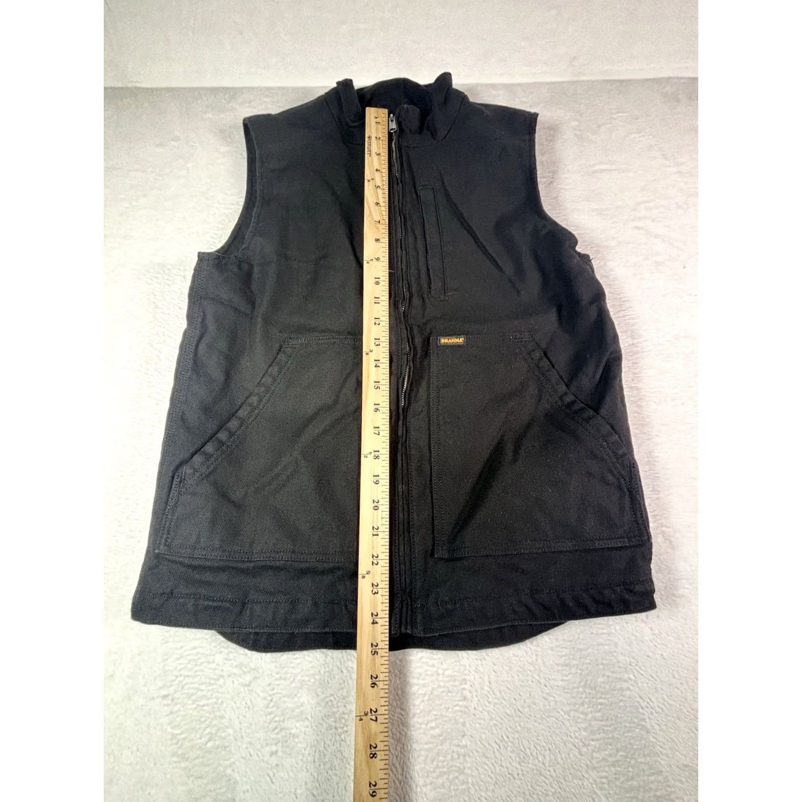 Vintage BRAHMA Vest Duck Canvas Outdoor Size Small 34-36 Black Hunting Hiking Workwear Mens Vest Size US S / EU 44-46 / 1 - 3 Thumbnail