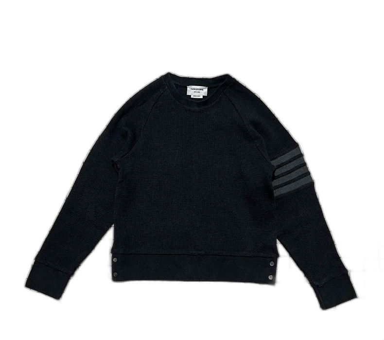Thom Browne Classic Long Sleeve Waffle Sweatshirt Size US S / EU 44-46 / 1 - 1 Thumbnail