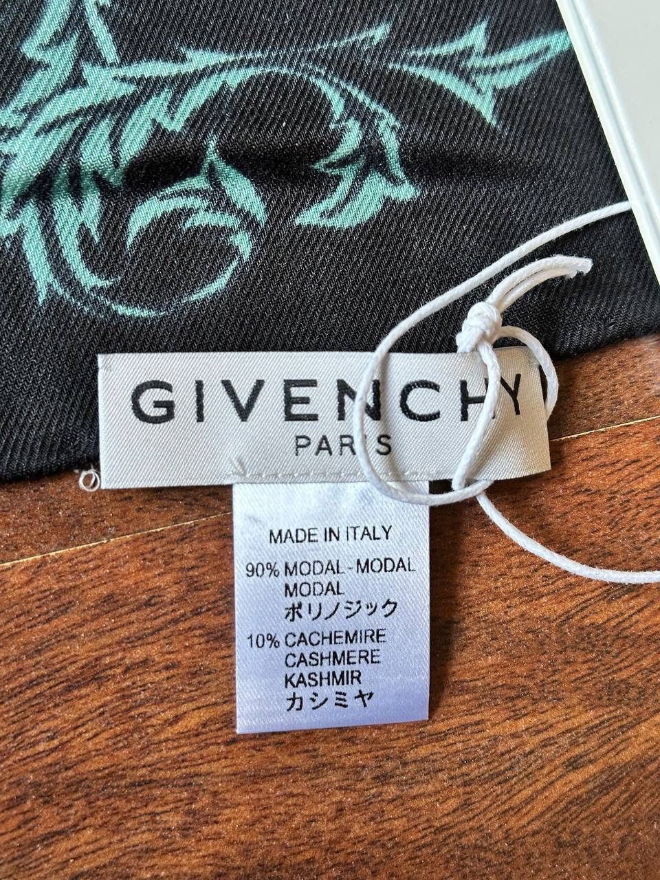 Givenchy Givenchy Studio Homme Scarf Modal-Cashmere print logo New Size ONE SIZE - 9 Thumbnail