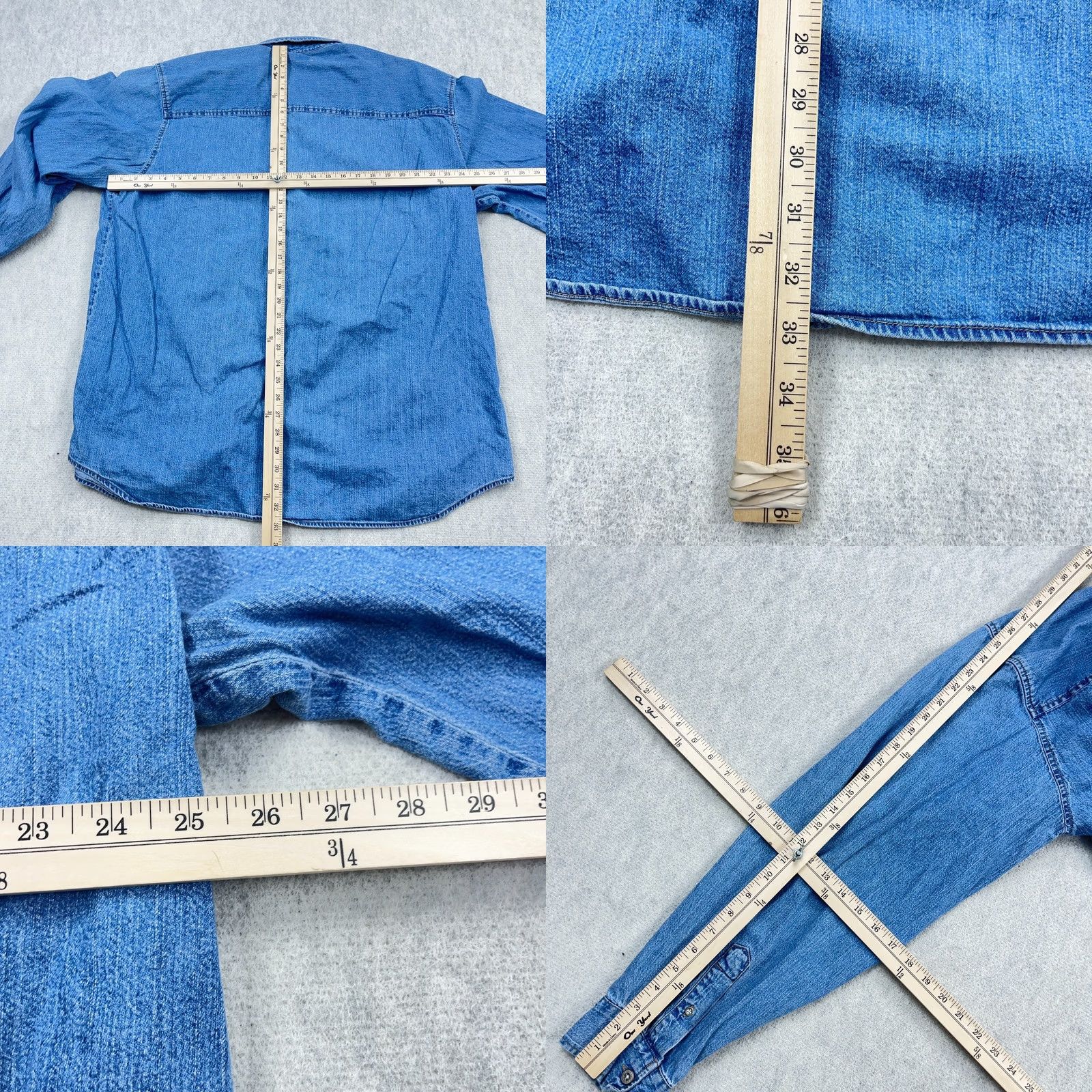 Levi's VINTAGE Levi's Denim Shirt Men XL Blue Button-Up Western 90s Y2K Red Tab Size US XL / EU 56 / 4 - 8 Thumbnail