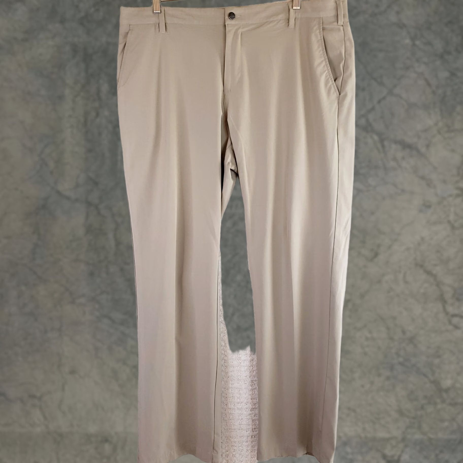 Adidas Adidas Golf Pants Mens 40x32 Khaki Beige Stretch Breathable Flex Chino Straight Pocket Logo 40 32 Regular Mens Size US 40 / EU 56 - 1 Thumbnail