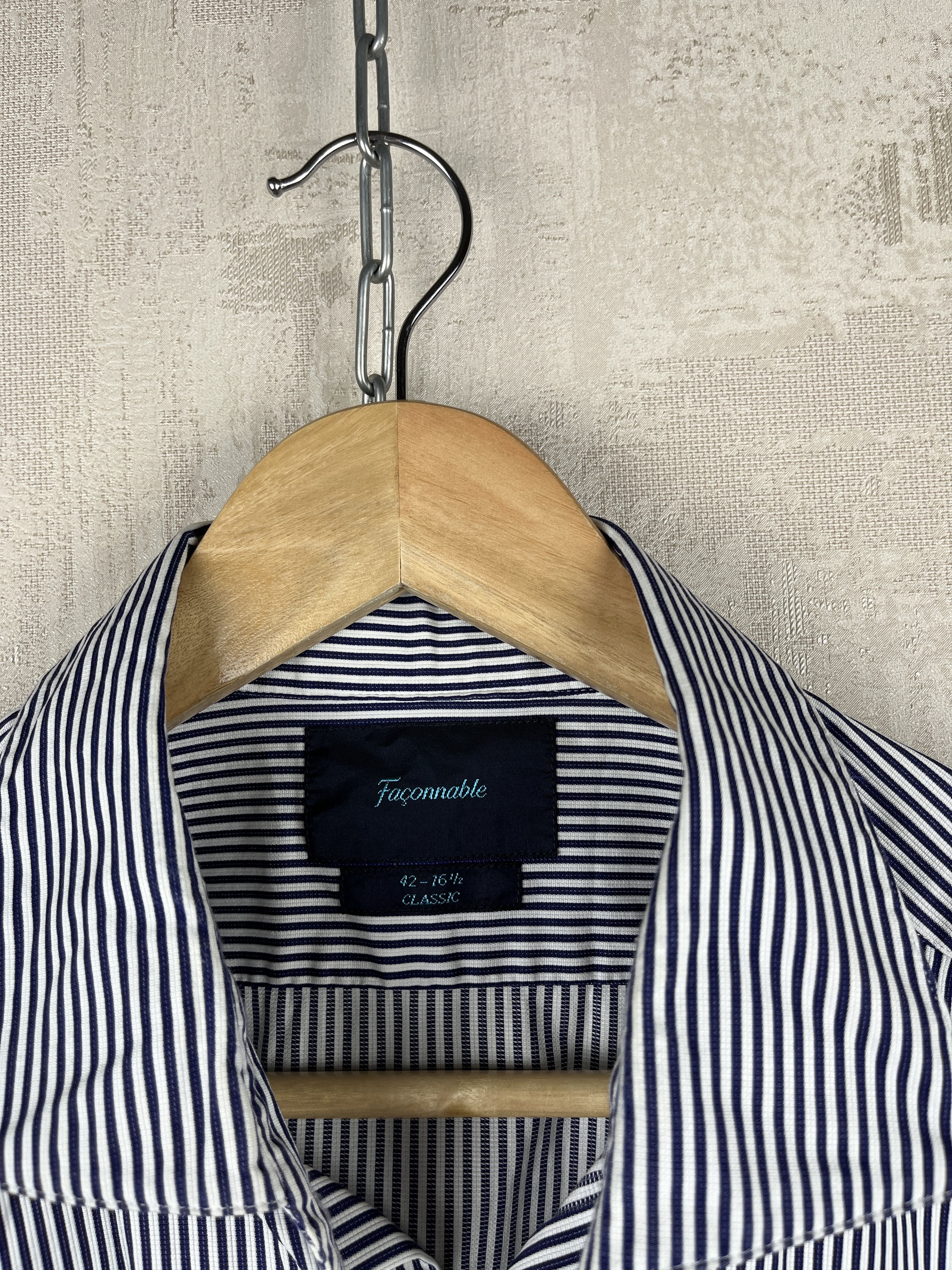 Faconnable Faconnable Striped Long Sleeve Shirt Size 42 - 16.5 Classic Size US L / EU 52-54 / 3 - 4 Thumbnail