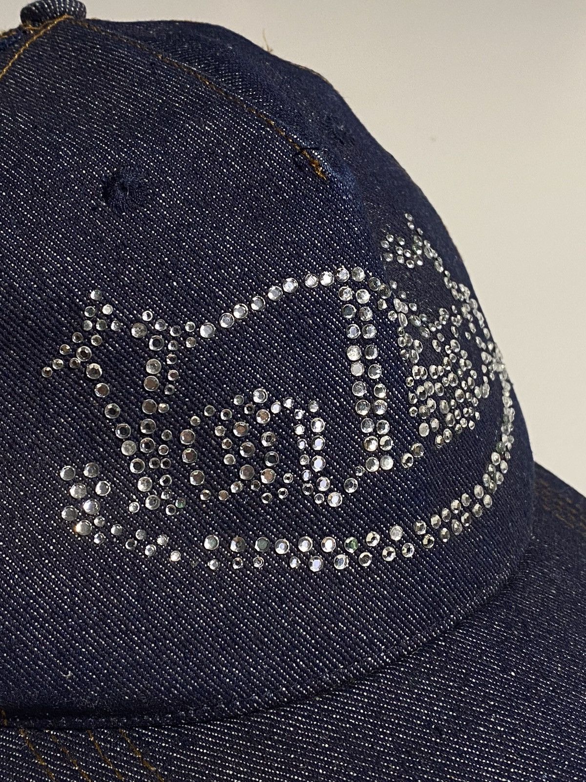 Von Dutch 🔥 00s VON DUTCH RHINESTONES EMBELLISHED DENIM CAP Y2k Size ONE SIZE - 8 Thumbnail