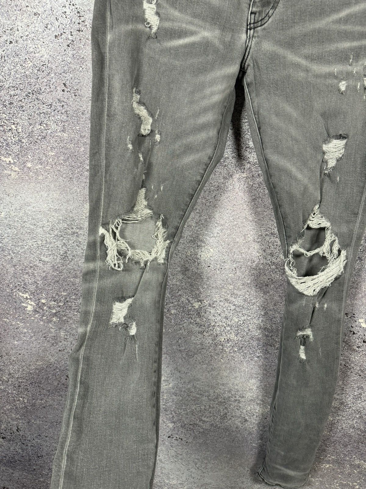 Amiri Amiri MX1 Jean Gray Distressed Skinny Womens size 30 Size 30" / US 8 / IT 44 - 7 Thumbnail
