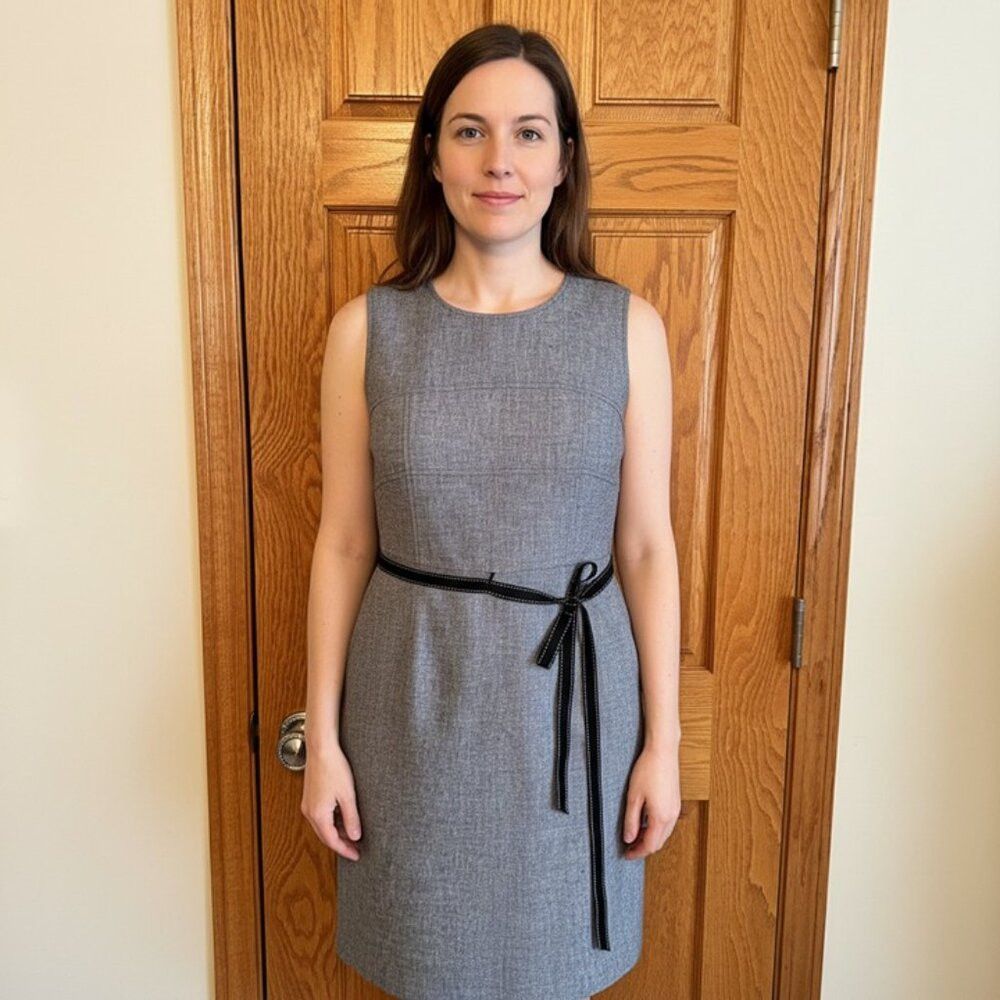 Calvin Klein Calvin Klein Women's Gray Tweed Sheath Dress Size 12 Knee L Size XL / US 12-14 / IT 48-50 - 8 Thumbnail