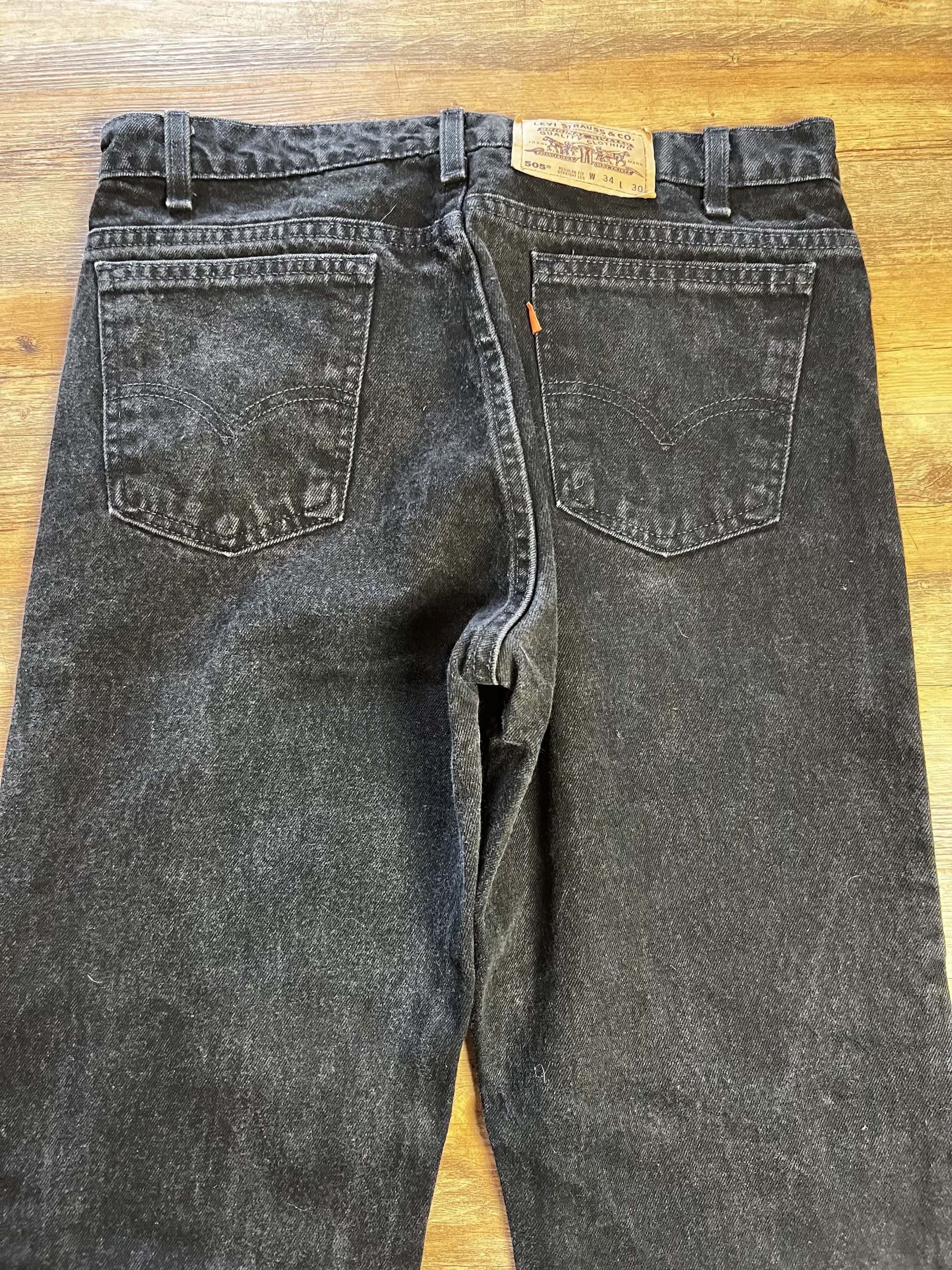 Levi's Vintage Clothing Vintage 1980's-1990's Levi's 505 Black Orange Tab Jeans Size US 34 / EU 50 - 11 Thumbnail
