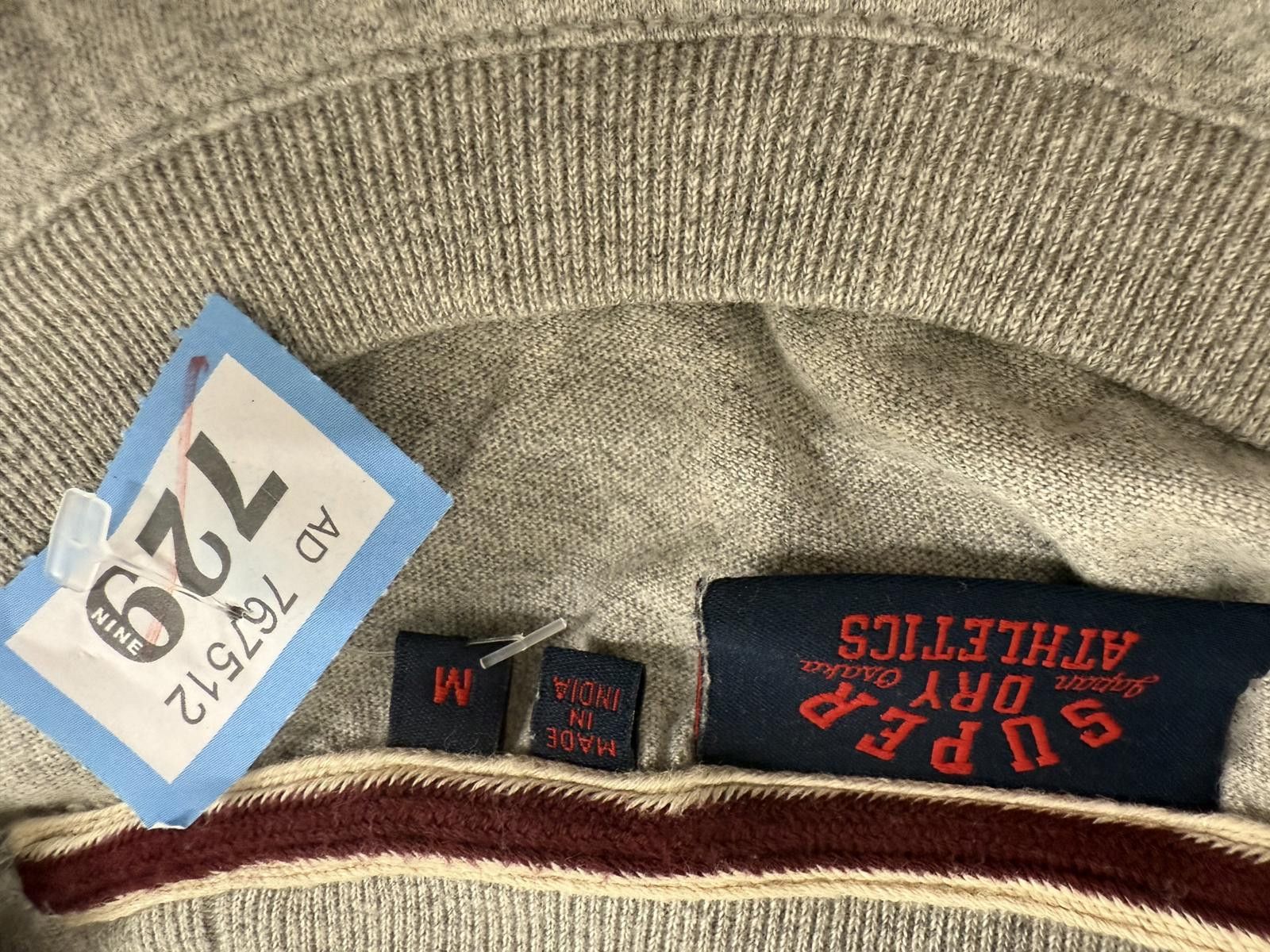 Superdry Superdry Grey Long Sleeve Casual Sweatshirt with Burgundy Ar Size US M / EU 48-50 / 2 - 2 Thumbnail