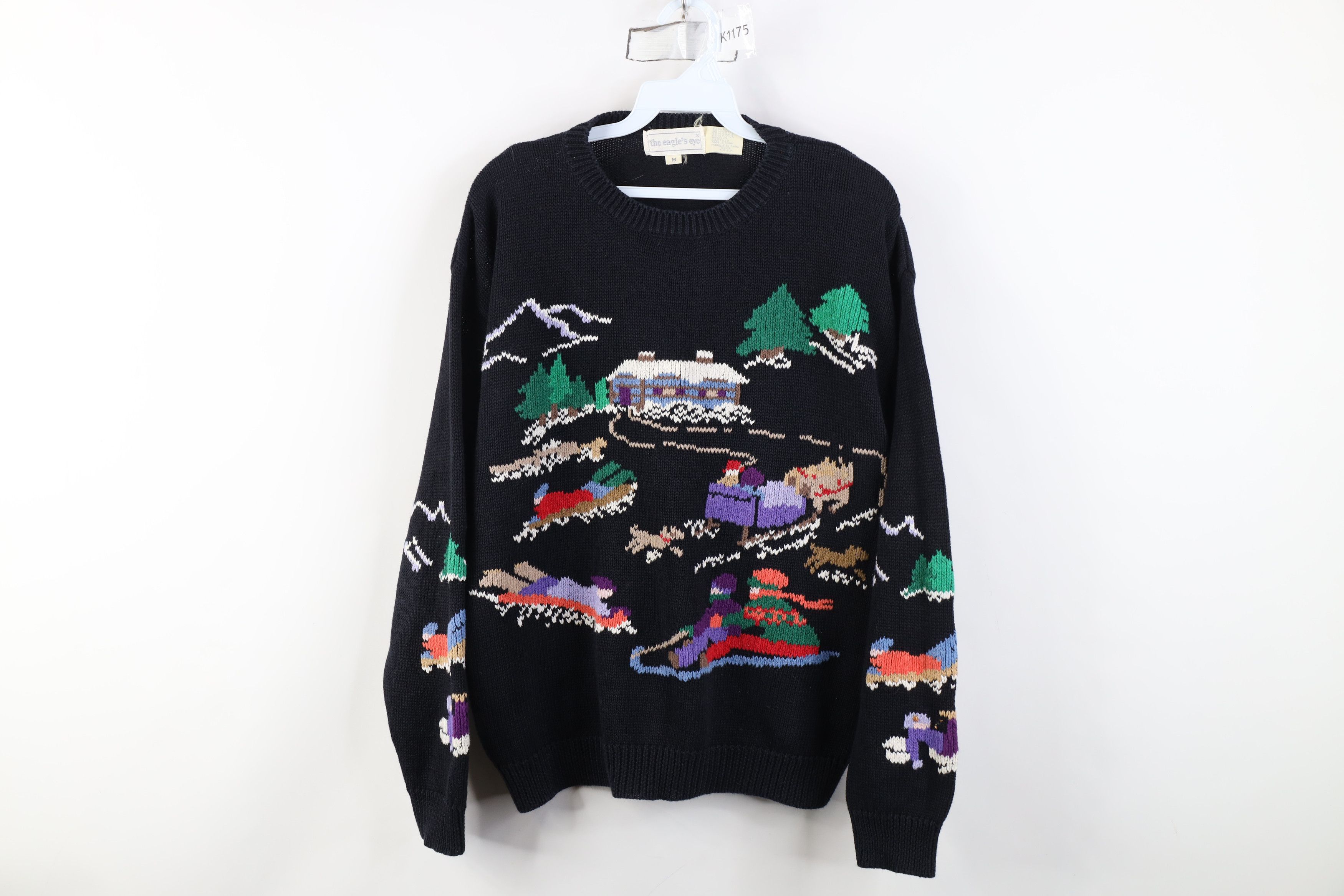 Vintage Vintage 90s Streetwear Christmas Winter Needlepoint Sweater Size M / US 6-8 / IT 42-44 - 1 Thumbnail