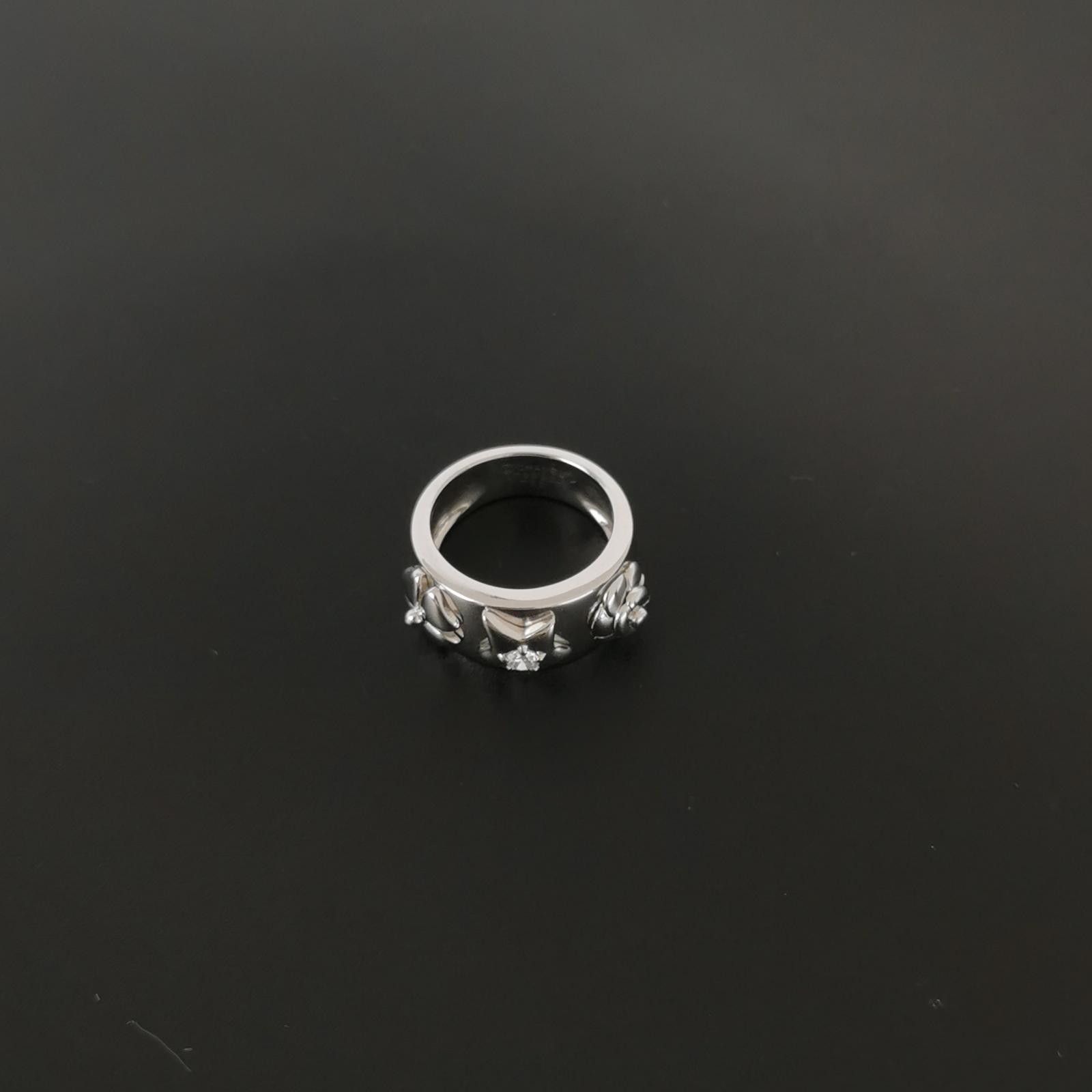 Chanel Chanel 18K White Gold Diamond Camellia Five-Pointed Star Fo Size ONE SIZE - 5 Thumbnail