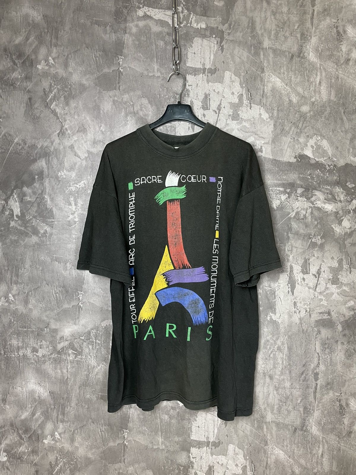 Vintage Avant Garde Y2K Overprint Distressed Notre Dame T shirt Size US L / EU 52-54 / 3 - 1 Thumbnail