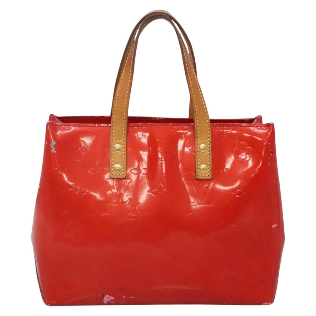 Louis Vuitton LOUIS VUITTON Monogram Vernis Reade PM Hand Bag Red Rouge Size ONE SIZE - 3 Thumbnail