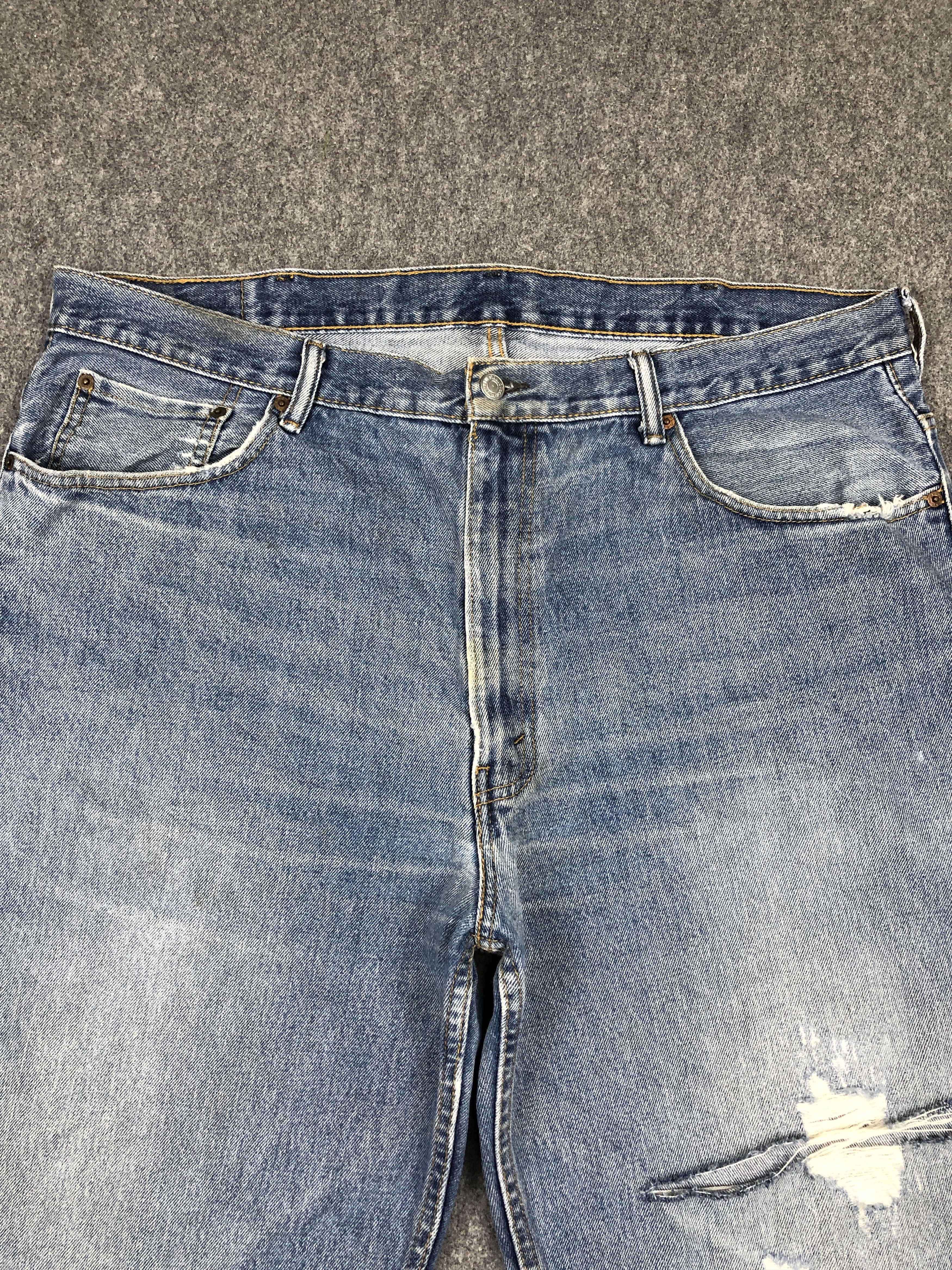 Levi's Vintage Levi's 505 Distressed Faded Blue Jeans DP2237 Size US 41 - 2 Thumbnail