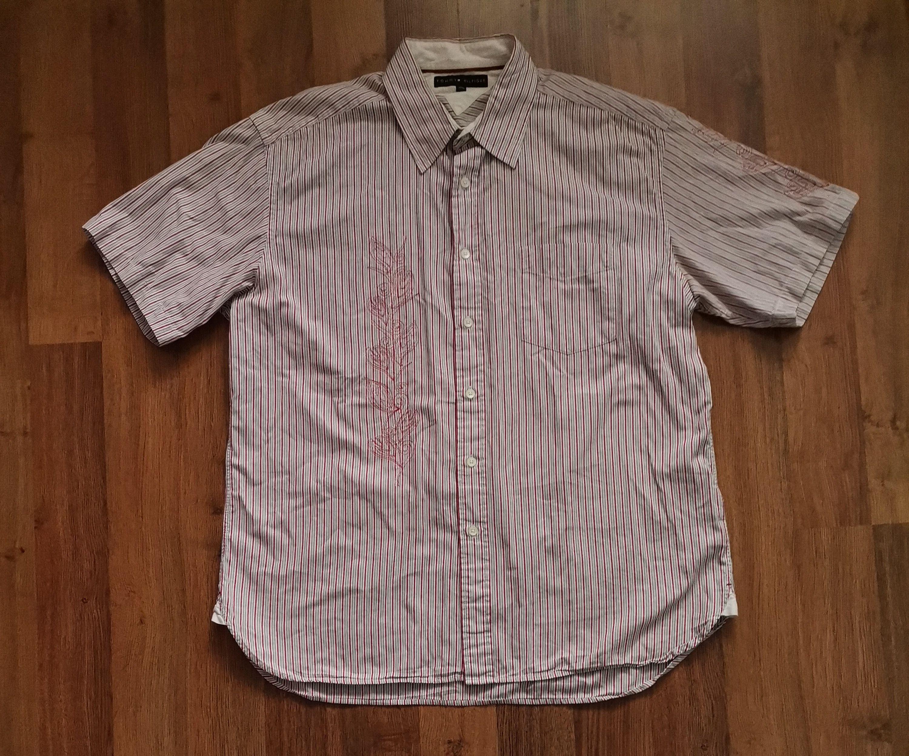 Tommy Hilfiger Tommy Hilfiger Floral Striped Shirt Size US XL / EU 56 / 4 - 1 Thumbnail