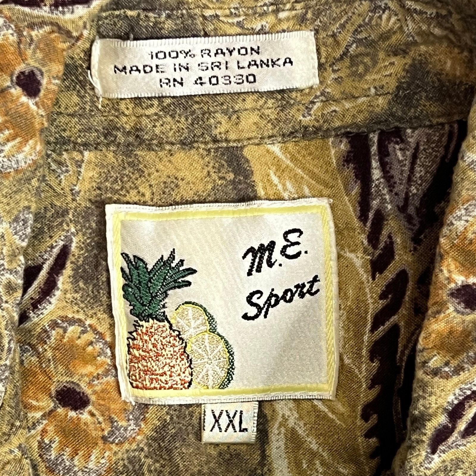 M.E. Sport Vintage M.E. Sport Hawaiian Shirt XXL Pineapple Tag Floral Size US XXL / EU 58 / 5 - 3 Thumbnail