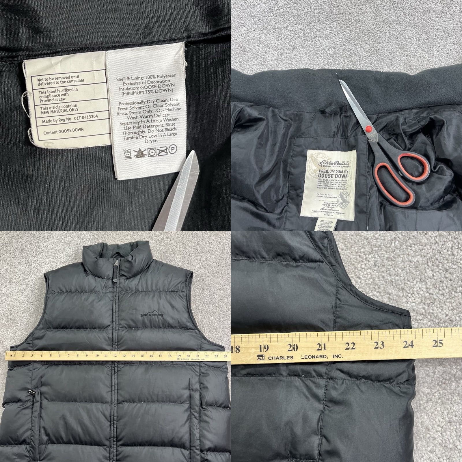 Eddie Bauer VINTAGE Eddie Bauer Puffer Vest Men’s L Black Premium Quality Goose Down Full Zip Size US L / EU 52-54 / 3 - 8 Thumbnail