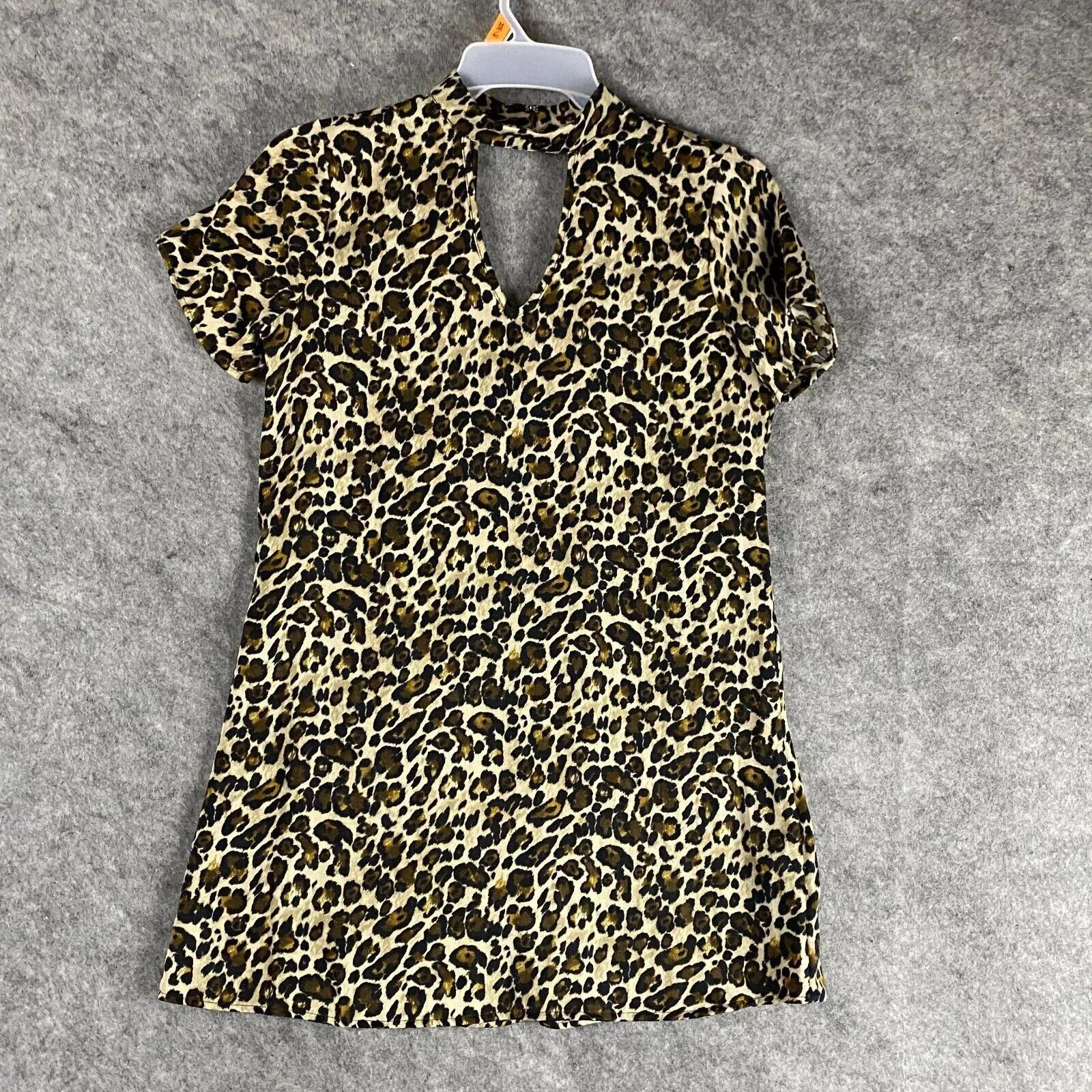 Other Trixxi Top Women's Small Short Sleeve Cheetah 100% Polyester Size S / US 4 / IT 40 - 1 Thumbnail