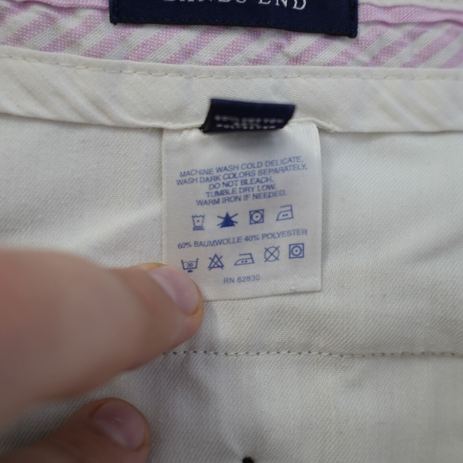 Lands' End Land's End Tan Cotton Chino Pants 8P Petite 28/28 Pleated Hi Size 28" / US 6 / IT 42 - 7 Thumbnail