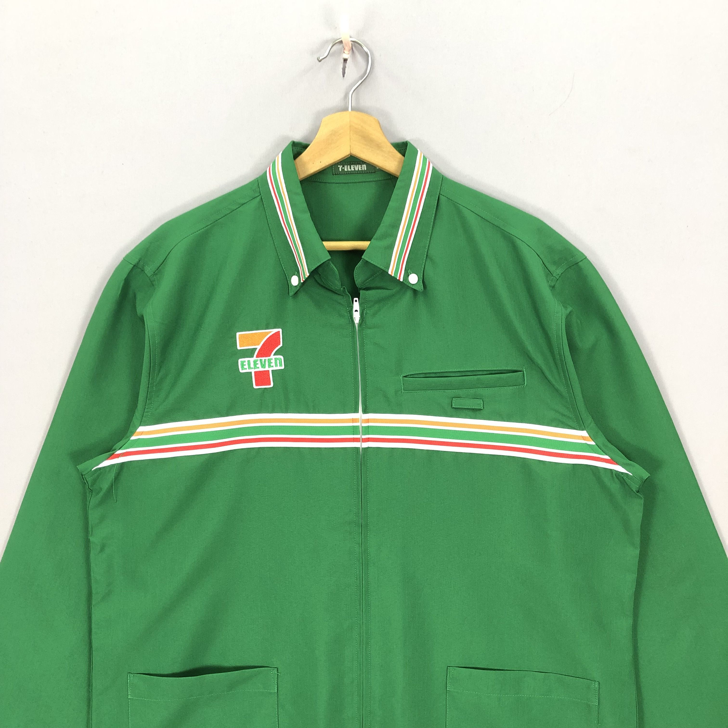 Japanese Brand × Vintage Vintage Seven Eleven 7E Workers Shirt Jacket Size US L / EU 52-54 / 3 - 5 Thumbnail
