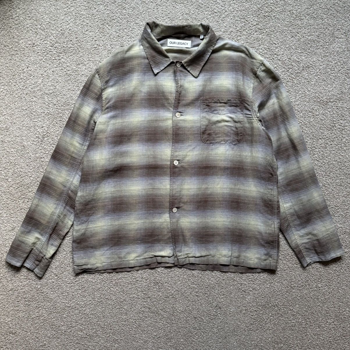 Pre-owned Our Legacy Box Checkered Linen Flannel