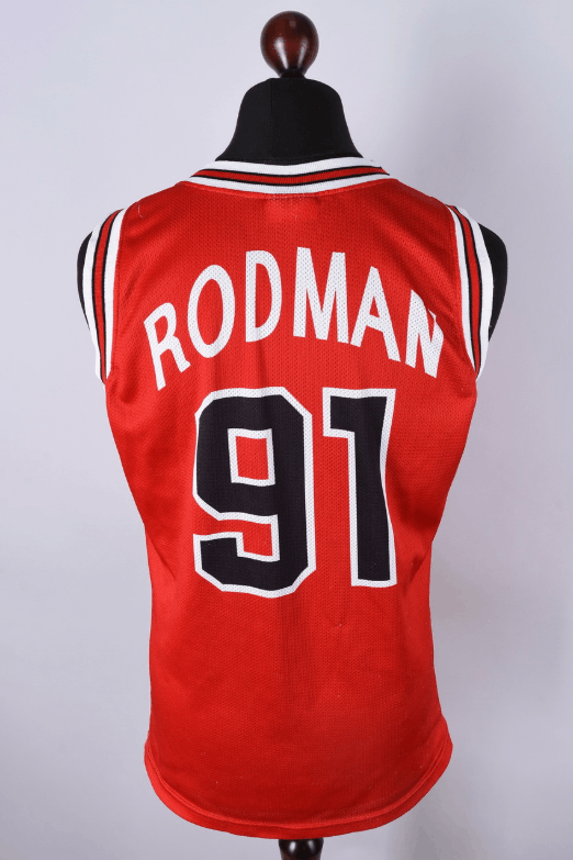Champion Champion Vintage NBA Chicago Bulls Rodman 91 Jersey Size S Size US S / EU 44-46 / 1 - 2 Thumbnail