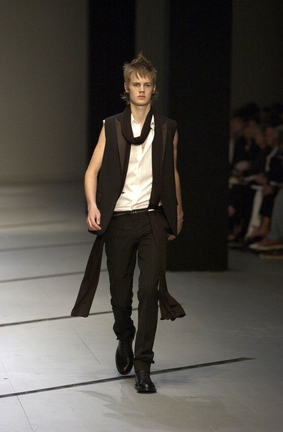 Dior × Hedi Slimane Dior Homme AW04 Runway Long Wool Scarf | Grailed