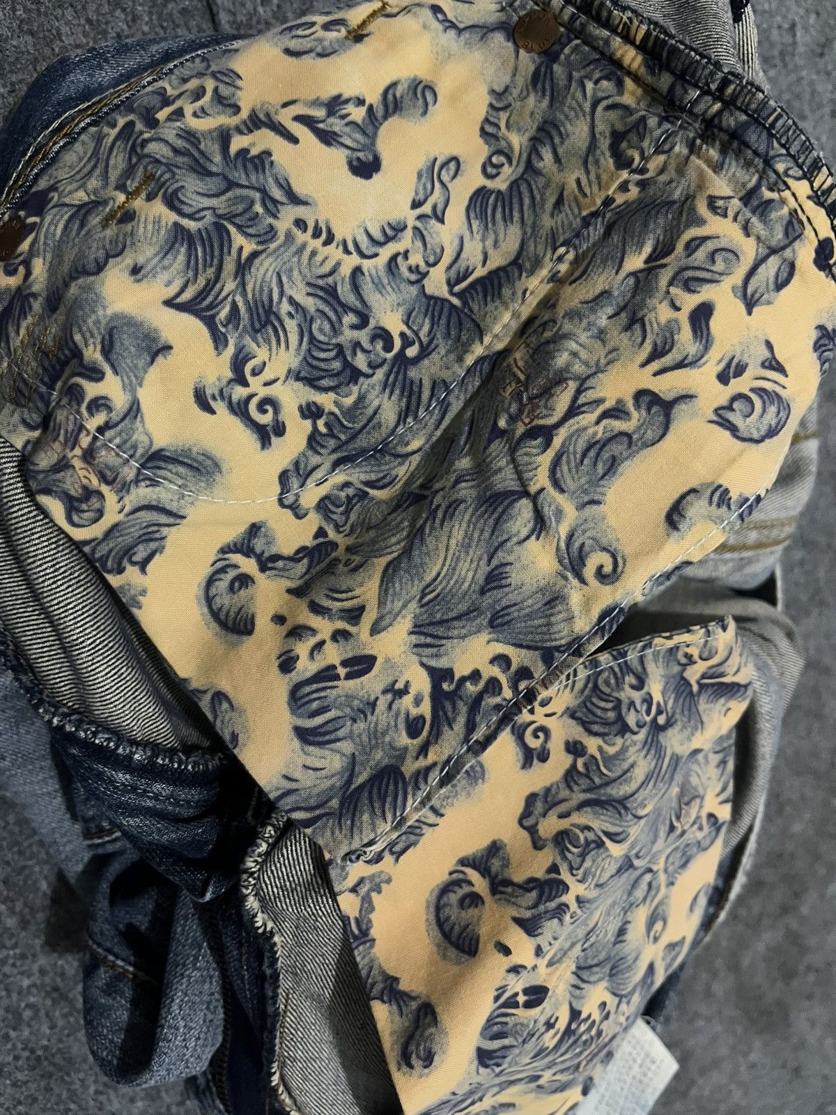 Blue Blue Japan Vintage Blue Way Japan Oniarai Nippon Embroidered Jeans Size US 31 - 13 Thumbnail