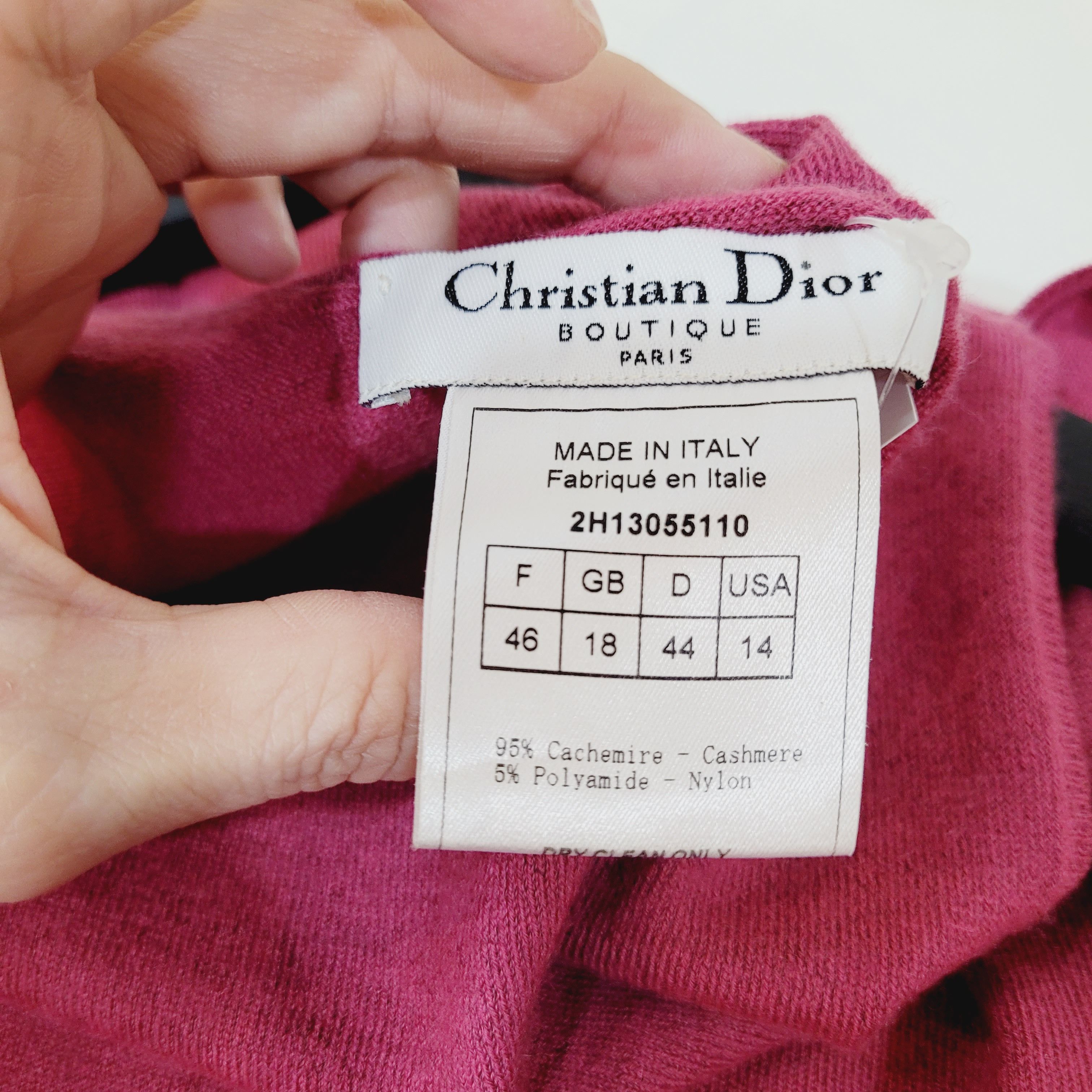Dior Christian Dior Boutique Paris Cashmere Knitwear Vest Size XL / US 12-14 / IT 48-50 - 3 Thumbnail