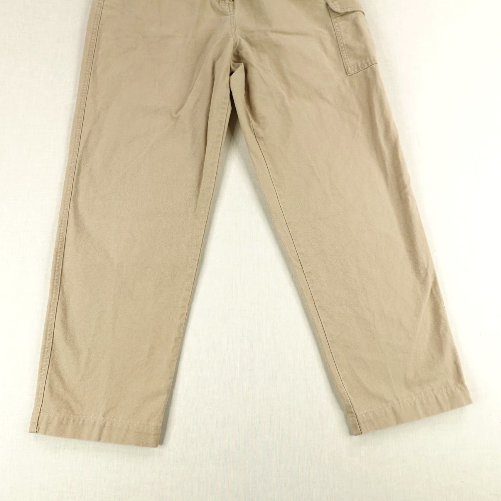 Vintage VINTAGE L.L. Bean Cargo Pants Womens 10 Beige Straight Leg Canvas Work Utility High Rise Mens Size 10 Womens Regular Size 32" / US 10 / IT 46 - 3 Thumbnail