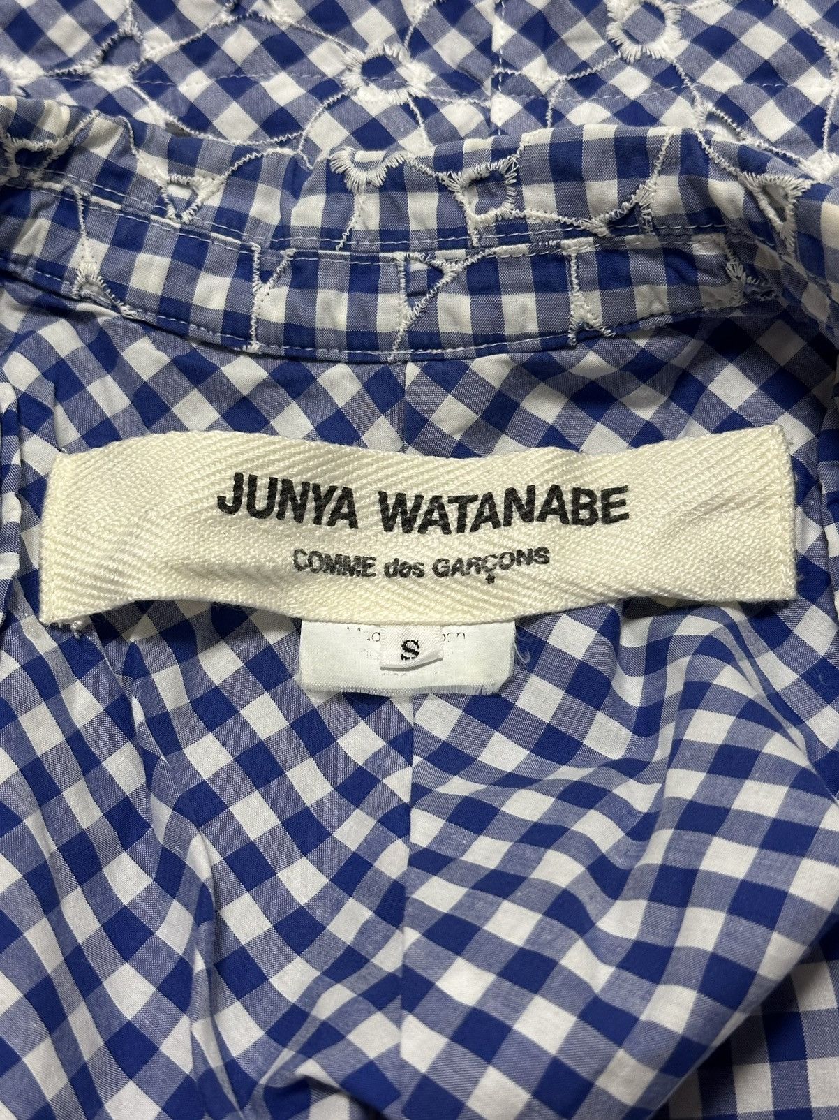Junya Watanabe JUNYA WATANABE S/S 2009 Embroidered Gingham Blazer Jacket Size S / US 4 / IT 40 - 5 Thumbnail