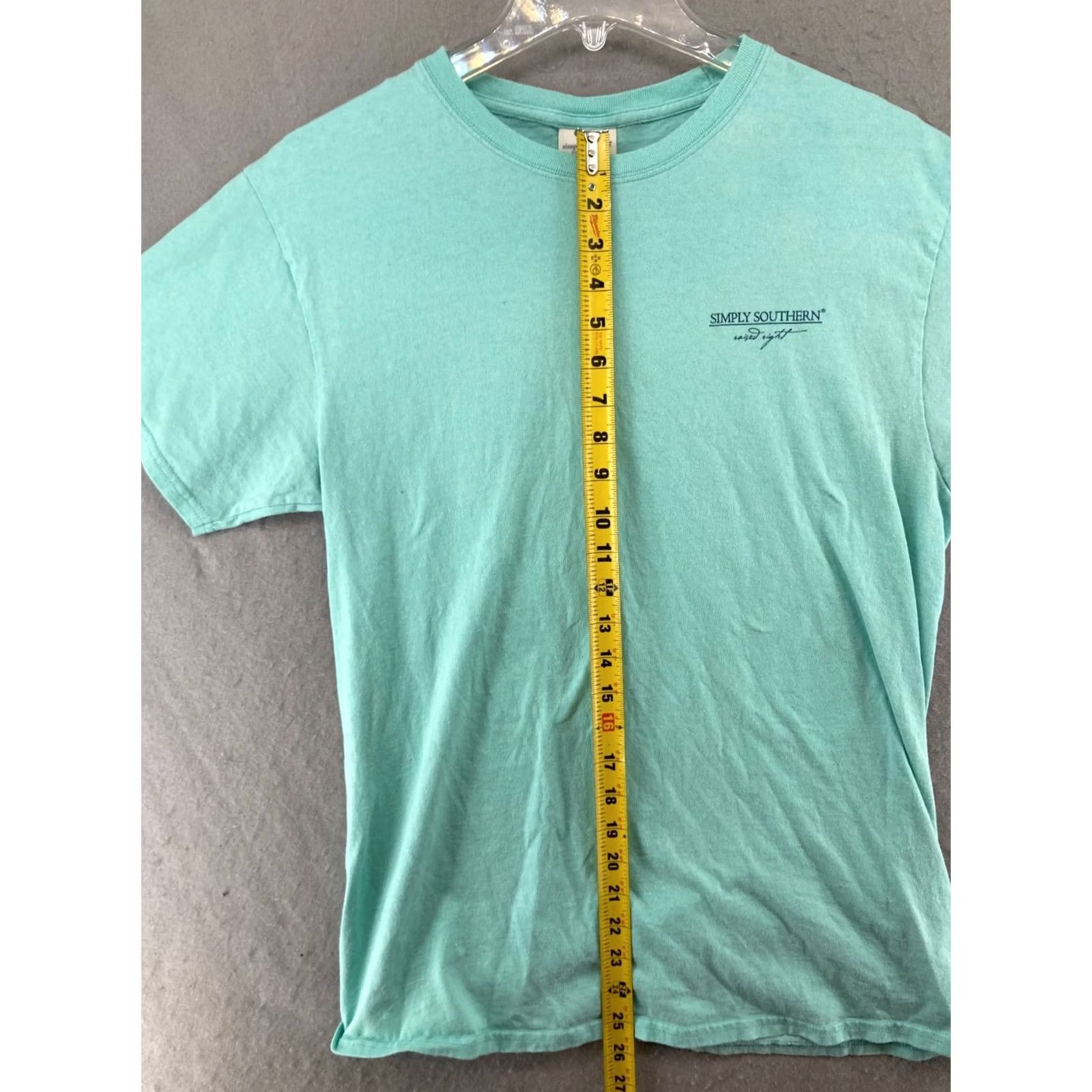 Vintage Simply Southern Womens TShirt Medium Blue Raised Right Sea Turtle Size M / US 6-8 / IT 42-44 - 4 Thumbnail