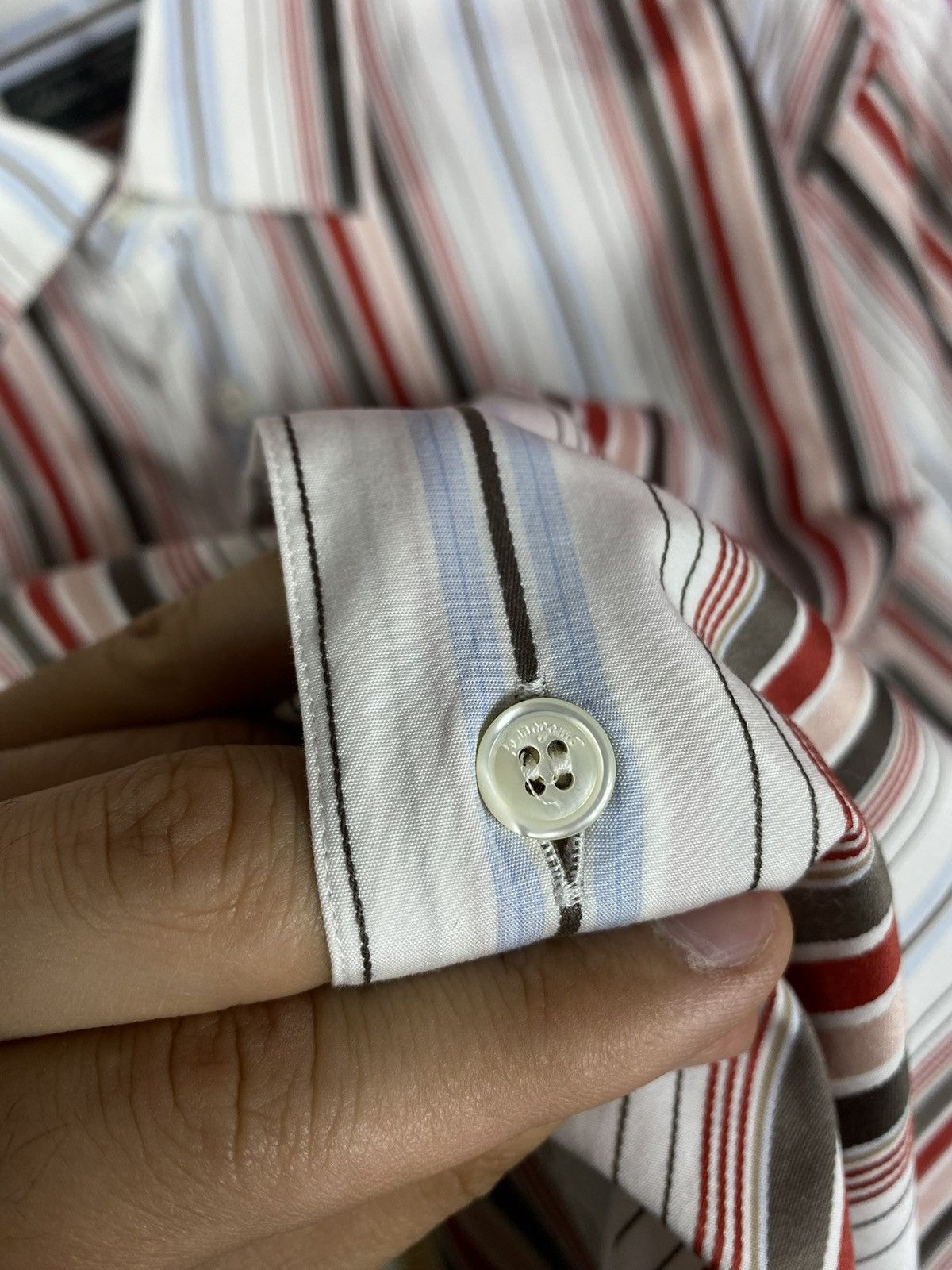 Salvatore Ferragamo × Vintage Salvatore Ferragamo Classic Striped Shirt Size US L / EU 52-54 / 3 - 7 Thumbnail