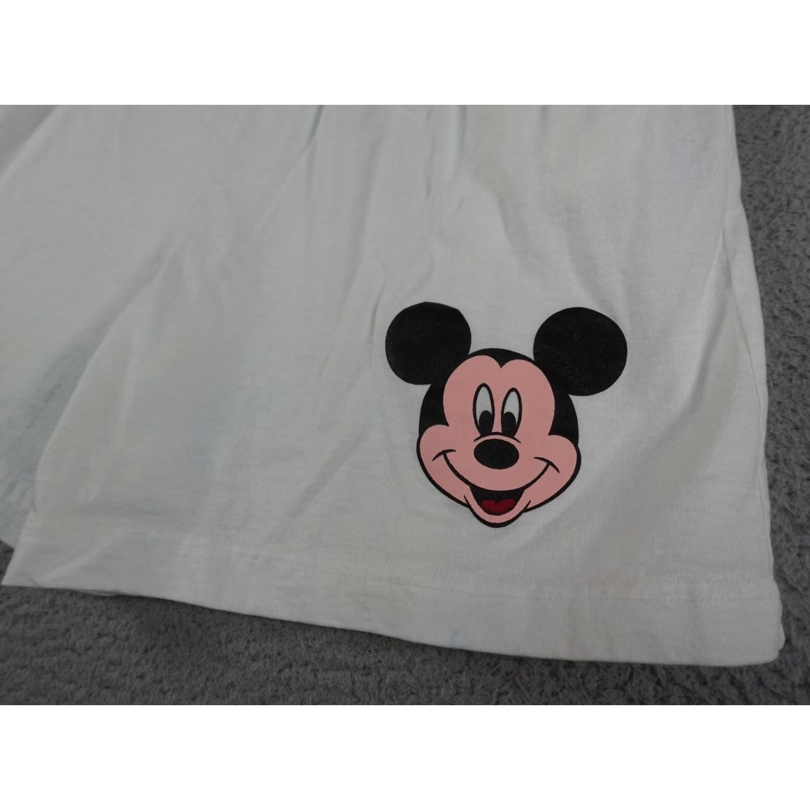 Disney VINTAGE Disney Mickey Unlimited Shorts Mens Large White Drawstring Made USA 90s Size US 33 - 4 Thumbnail