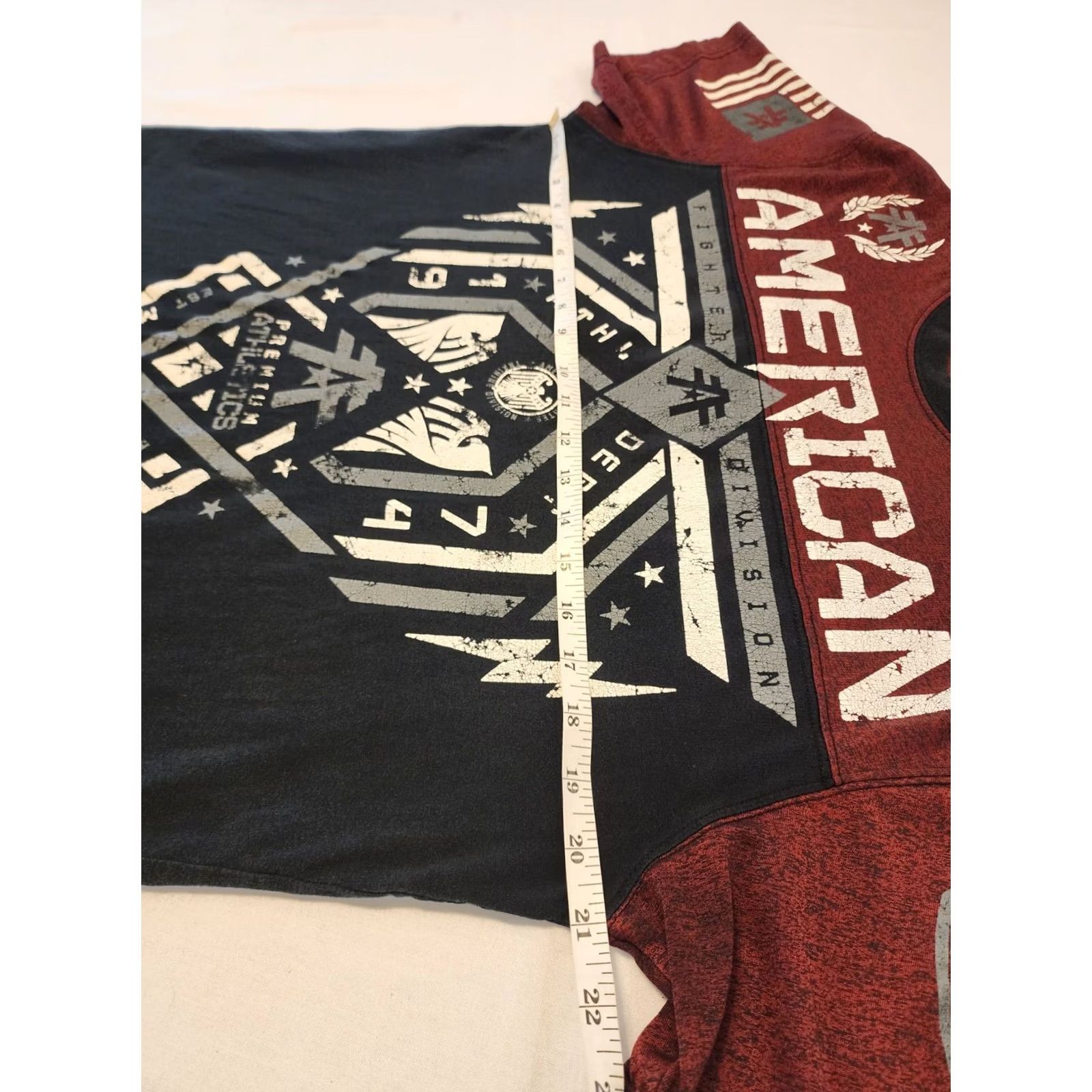 Vintage VINTAGE American Fighter Shirt Mens M Red Men Size Big Logo Double Sided Short Sleeve Size US M / EU 48-50 / 2 - 6 Thumbnail