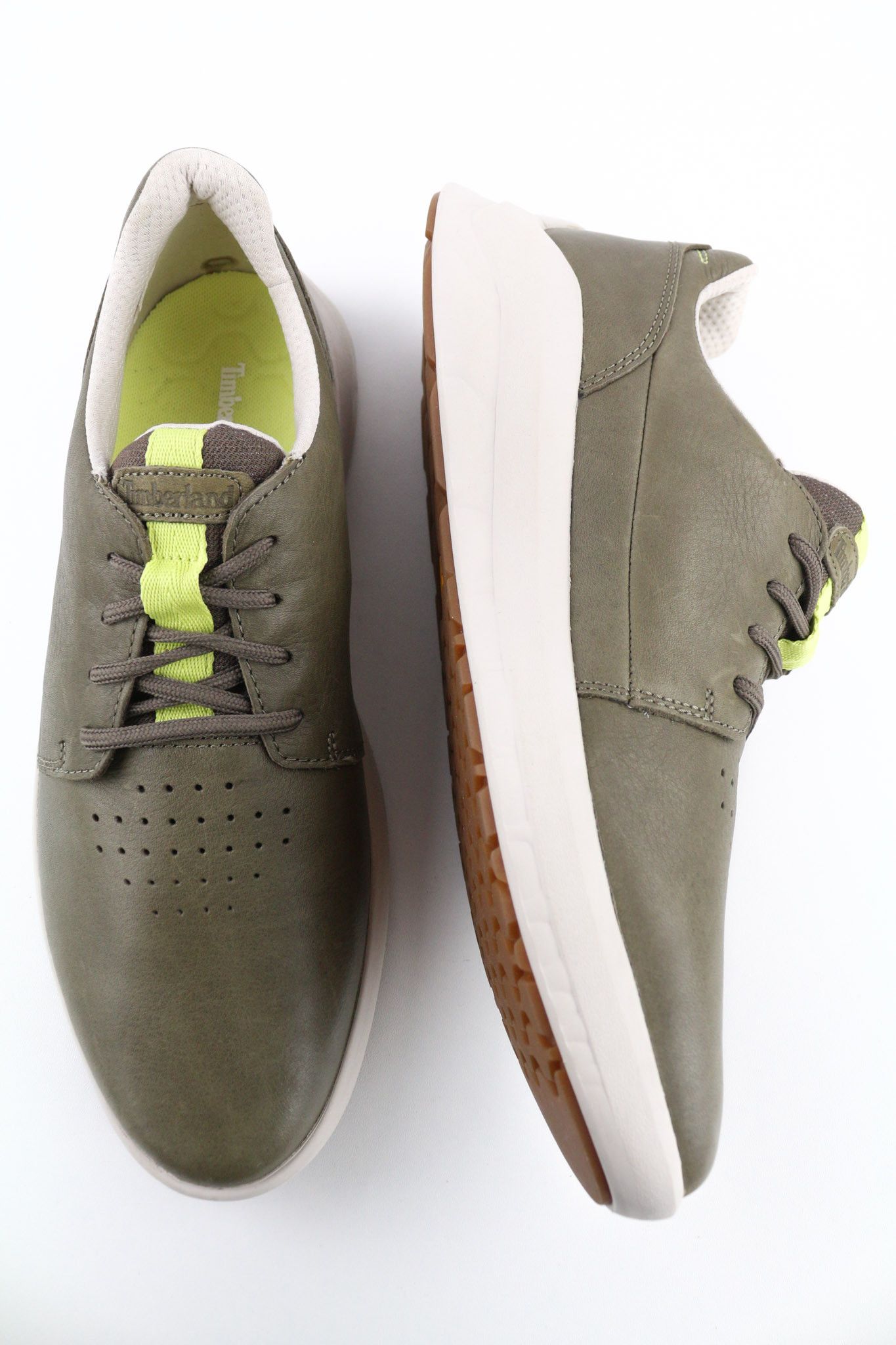 Timberland A2QAC UK8.5 Green Stride Leather Low Top Sneakers 79935 Size US 9 / EU 42 - 6 Thumbnail