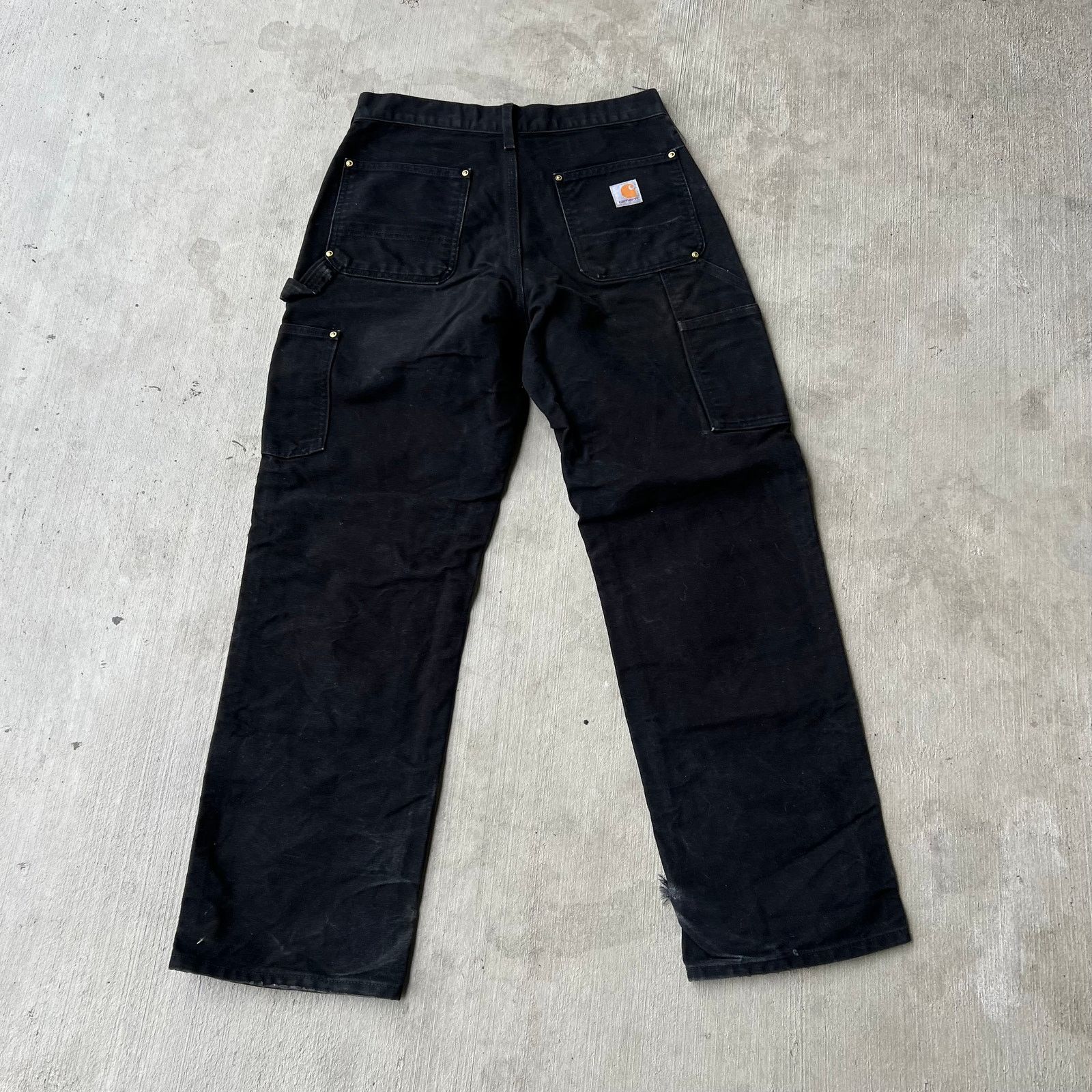 Carhartt × Vintage Carhartt faded black double knee work wear carpenter pants Size US 29 - 6 Thumbnail
