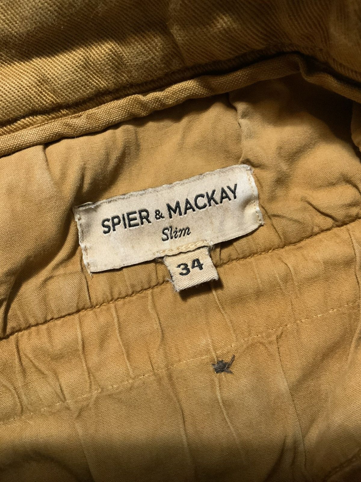 Spier & Mackay Spier & Mackay Slim Premium Cotton Canvas Chino Khaki Pants Size US 34 / EU 50 - 4 Thumbnail