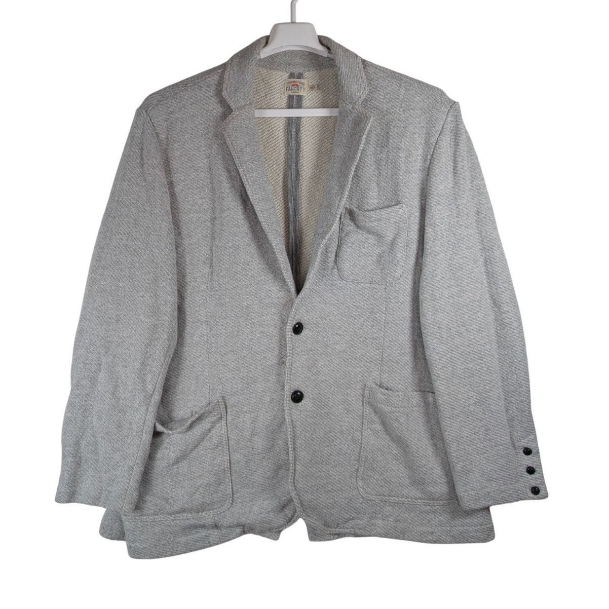 Faherty Faherty Gray Knit Blazer Jacket Button Front Mens Size 2XL Size US XXL / EU 58 / 5 - 1 Thumbnail
