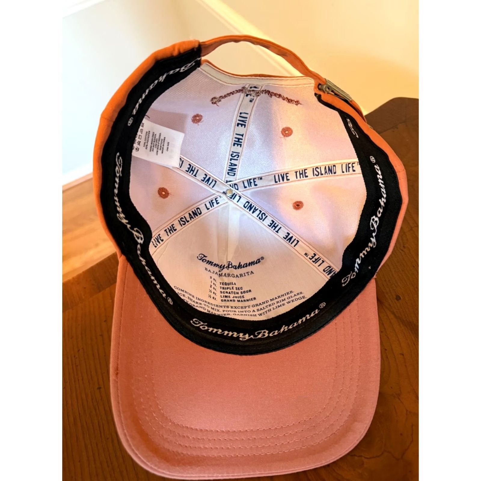 Tommy Bahama Tommy Bahama Hat Strapback Adjustible Peach One Size Unisex Adults Baseball Cap Beach Casual Size ONE SIZE - 4 Thumbnail