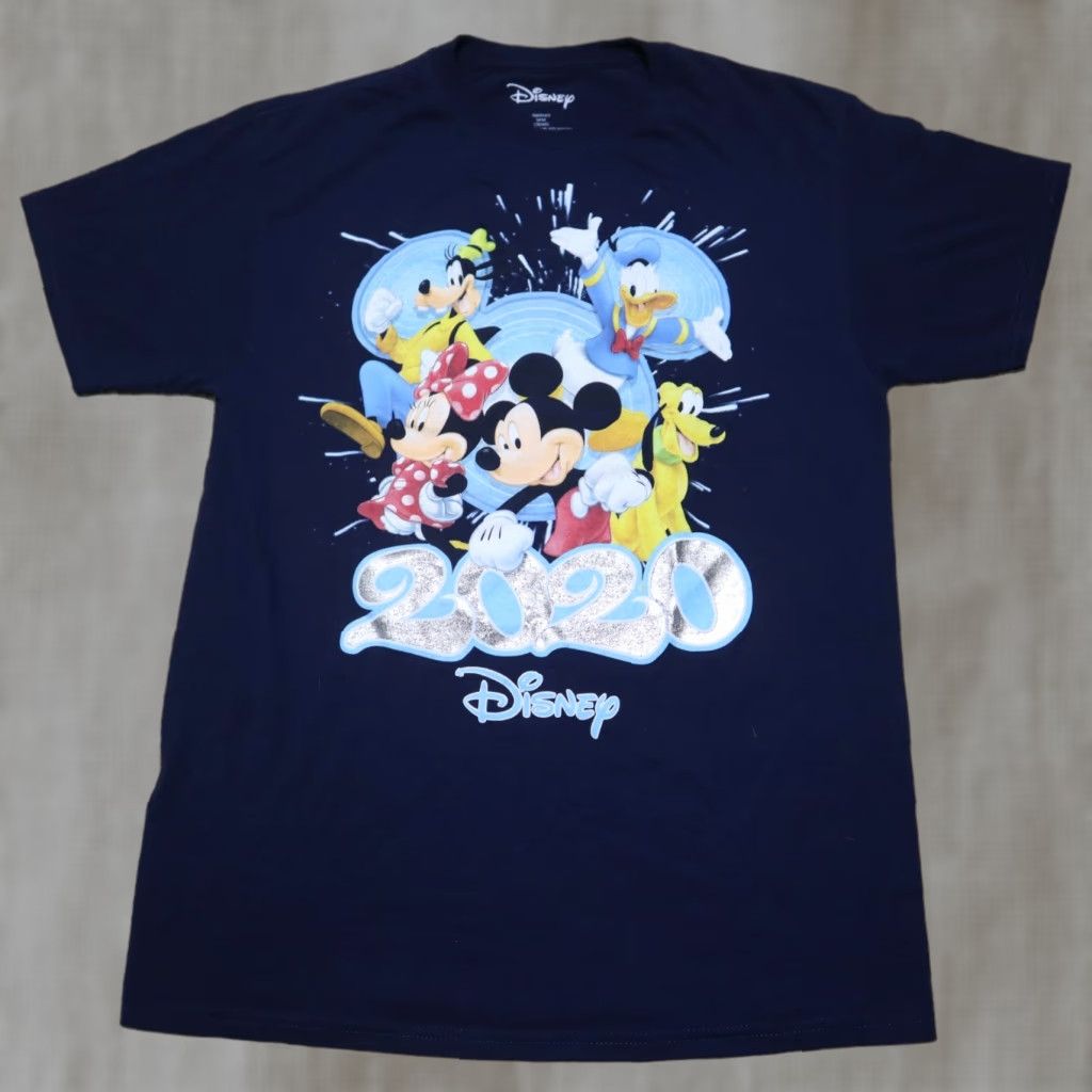 Disney Disney T-Shirt Blue Men M Disney World 2020 Mickey Minnie Goofy Snoopy Snow White Short Sleeve Crew Neck 90s Cartoon Graphic Print Size US M / EU 48-50 / 2 - 1 Thumbnail