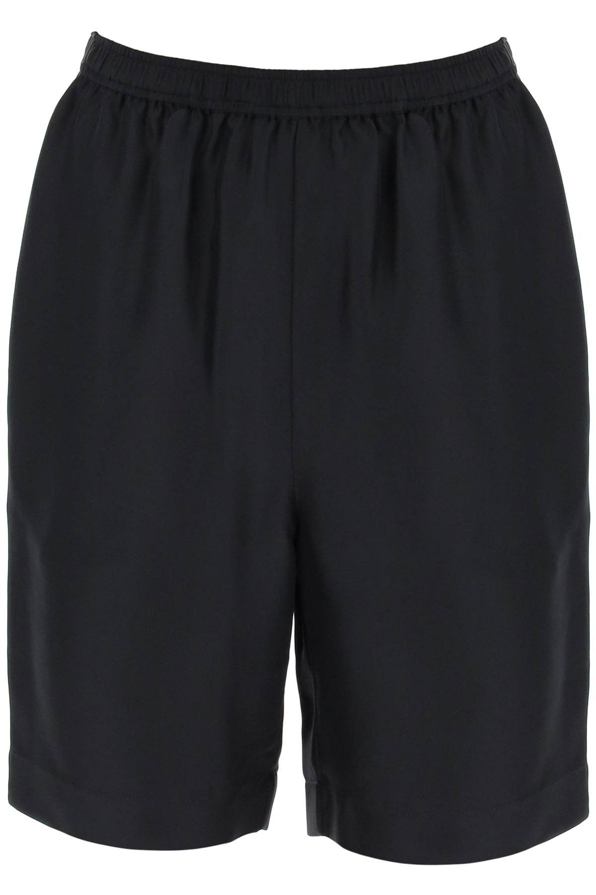 image of Loulou Studio Silk Zinia Shorts Set in Nero, Women's (Size 24)