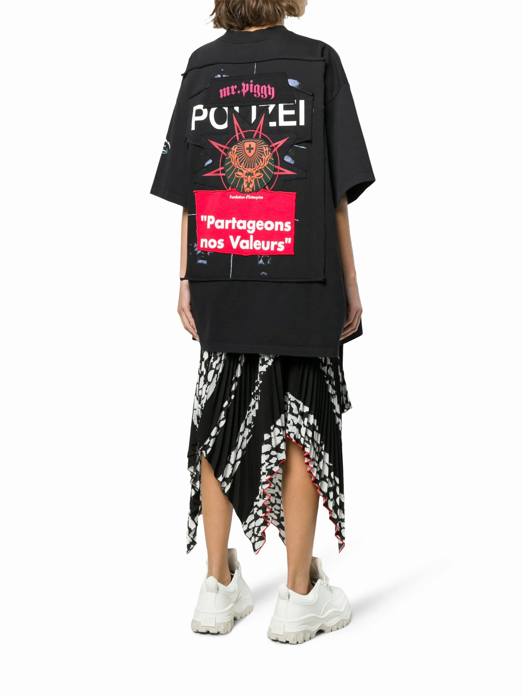 Vetements Black Russia Patchwork Oversized T-Shirt Size S / US 4 / IT 40 - 3 Thumbnail