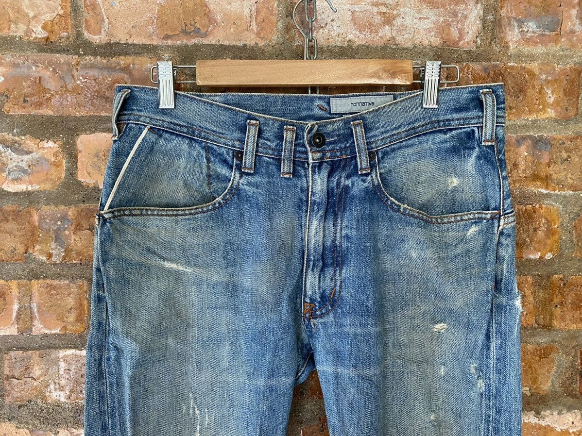 Lad Musician 2000s Nonactive Distressed Dirty Whisker selvedge denim Size US 31 - 3 Thumbnail