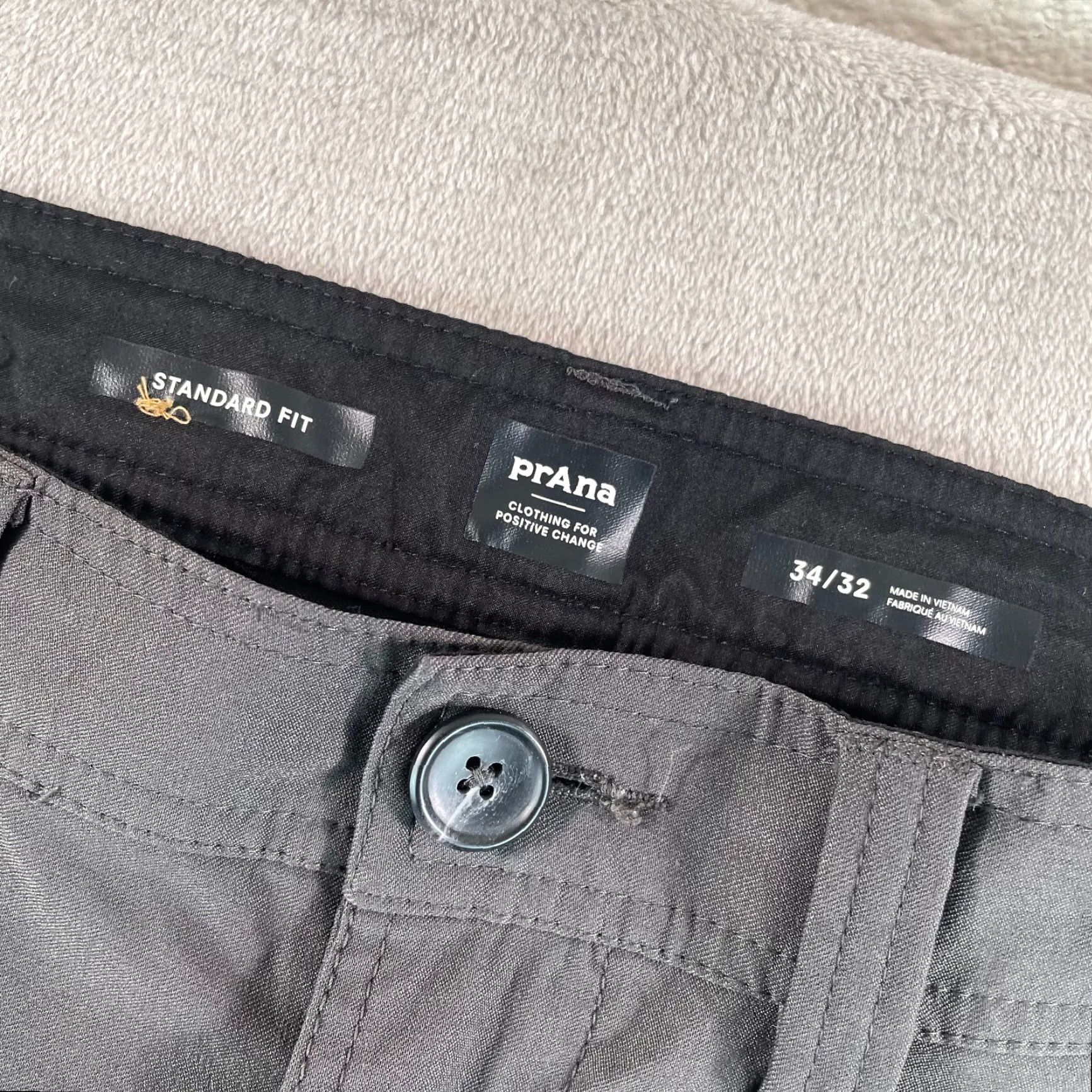 Prana prAna Alameda Pant Men 34x32 Dark Iron Slim Fit Performance Hike DWR Pant Size US 34 / EU 50 - 2 Thumbnail