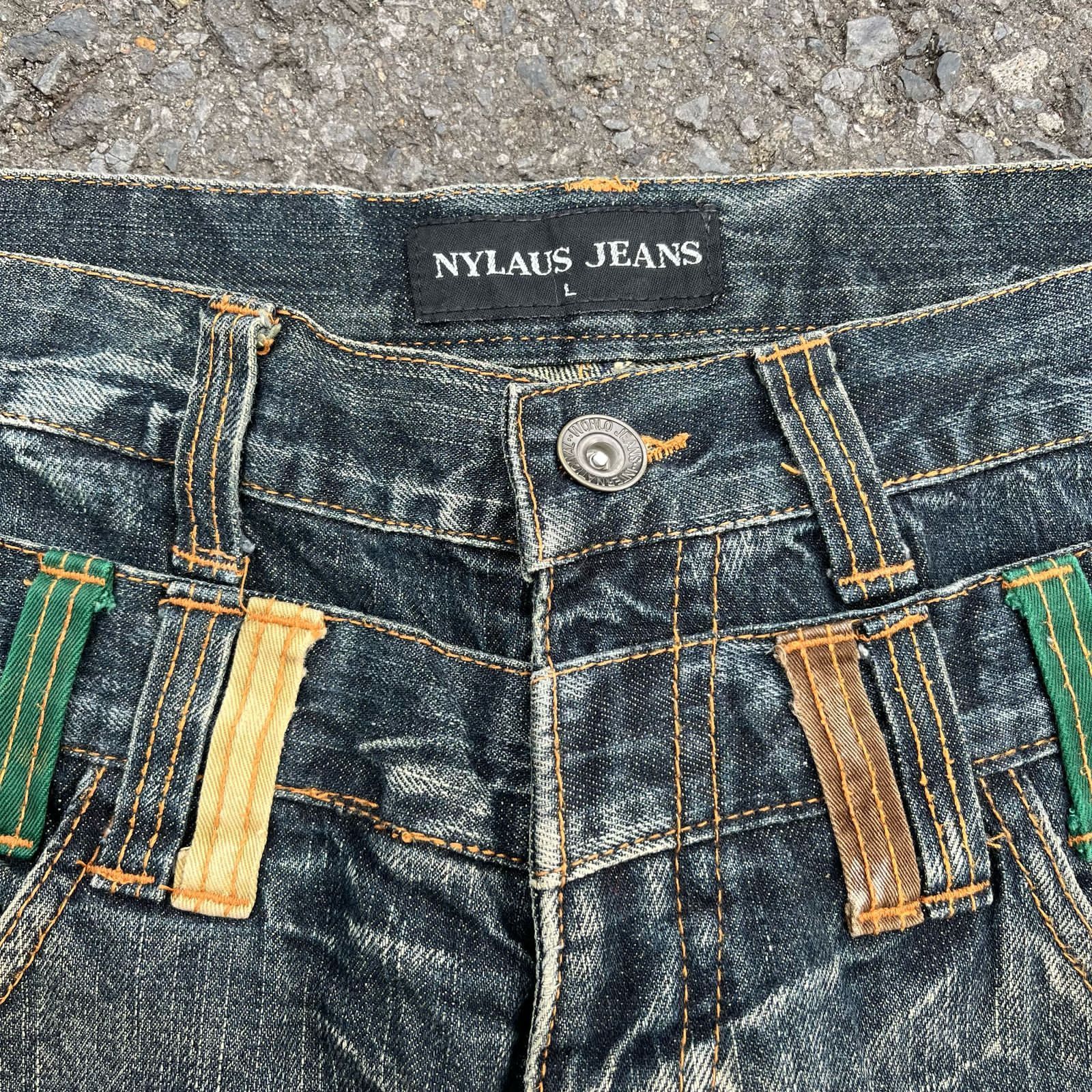 20471120 Nylaus Distressed Double Waist Denim Size US 32 / EU 48 - 8 Thumbnail